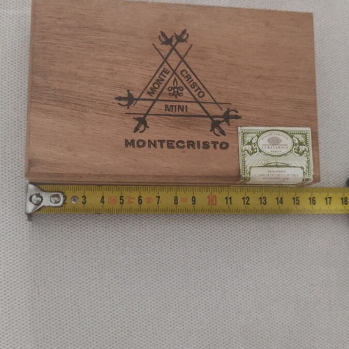 Montecristo empty wooden cigar box for 50 cigars used