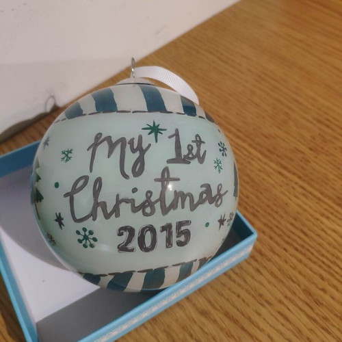 Collectible Christmas Bauble Mamas and Papas My 1st Christmas 2015 new