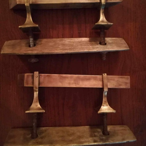 Handles from neoclassical exterior doors before 1950, brass