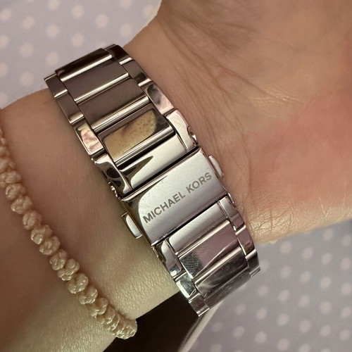 Michael Kors watch new with zirconia silver tone