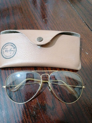 Vintage γυαλιά ηλίου Ray-Ban Aviator μεταχειρισμένα, χρυσαφί με θήκη