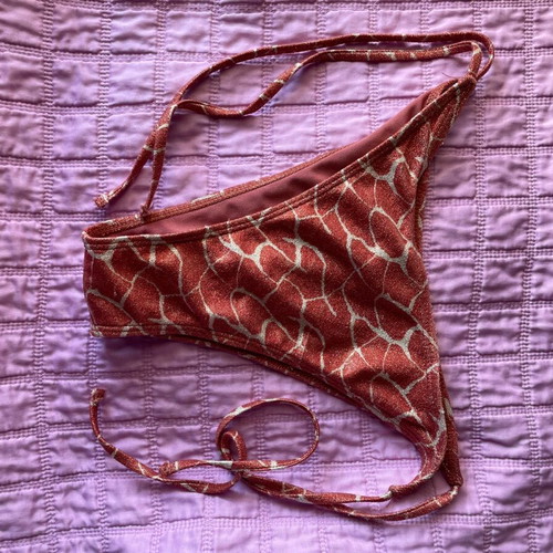 Decoro bikini bottom large with side cords used, iridescent