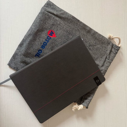 Motor Oil notebook new, 17.5x25 cm with case