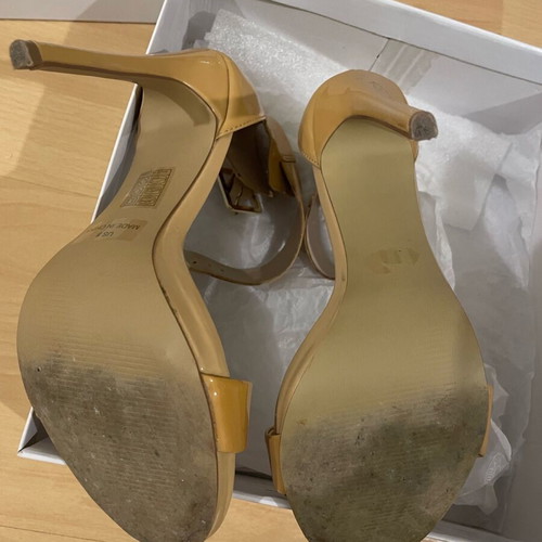 Steve Madden high heel sandals used, beige, size 38.5-39