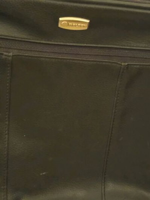 Delsey leather office bag like new, black