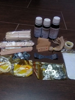 Candle making materials like new, including scents and molds