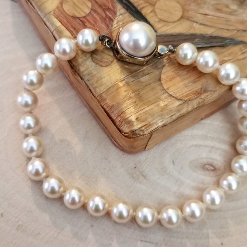 Majorica pearl bracelet 925 silver clasp used