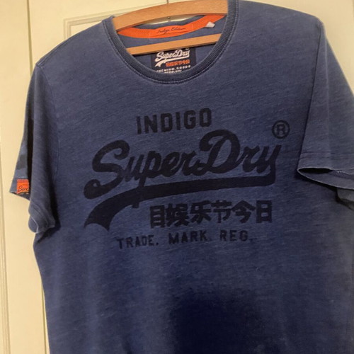 Superdry women's blue t shirt like new size M