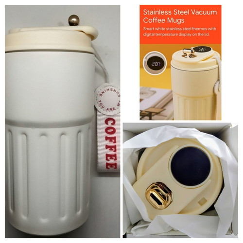 Smart Thermos Coffee Mug Stainless Steel with Digital Temperature Display 400ml