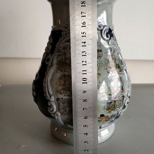 Ceramic decorative jug new, 1 liter, 20 cm height