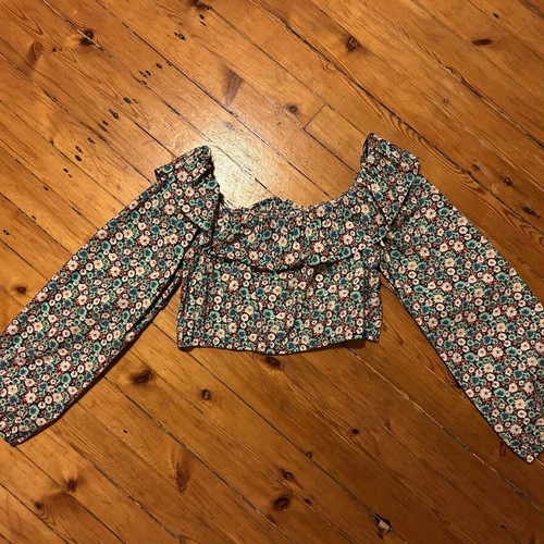 Crop top floral used River Island, multicolor, size S