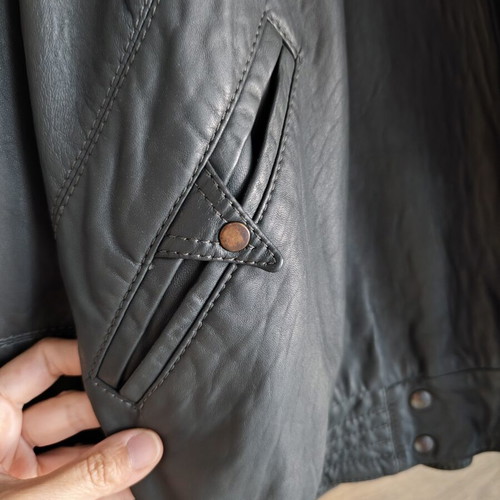 Vintage Italian leather jacket like new, gray, sizes small and medium