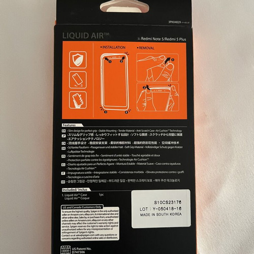 Spigen Liquid Air Case for Xiaomi Redmi 5 Plus like new