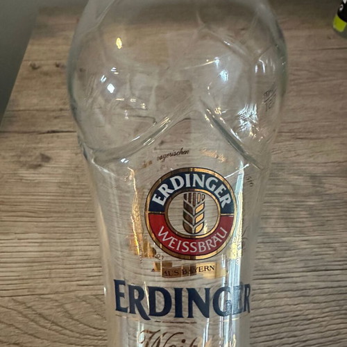 Erdinger collectible glass 0.5l ball-shaped like new