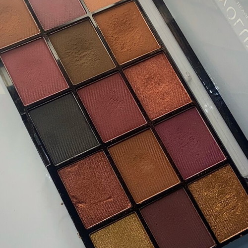 Makeup Revolution eyeshadow palettes set of 2 used with cool and warm colors