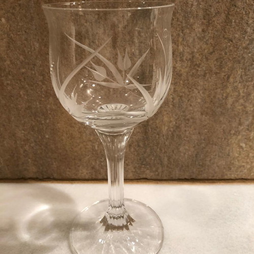 Cristalleria di Firenze crystal glasses used, set of 36, Gemini series
