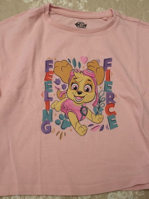 Sinsay Paw Patrol T-shirt used, size 122 cm, pink for girls
