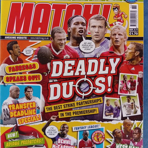 Match Football Magazine Issue 5-11/9/2006 Like New with West Ham Poster
