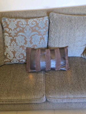 Silvestro three-seater sofa with feather cushions
