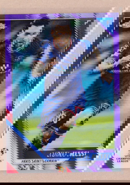 2021-22 Topps Chrome Champions League  Lionel Messi 223/250 Purple parallel Paris Saint Germain