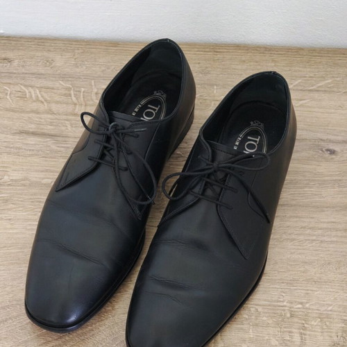 Tod's men's shoes size 41 used, black leather