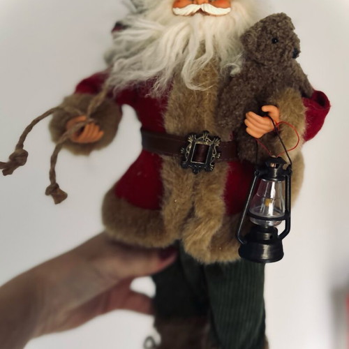 Santa large standing with light like new, 55 cm