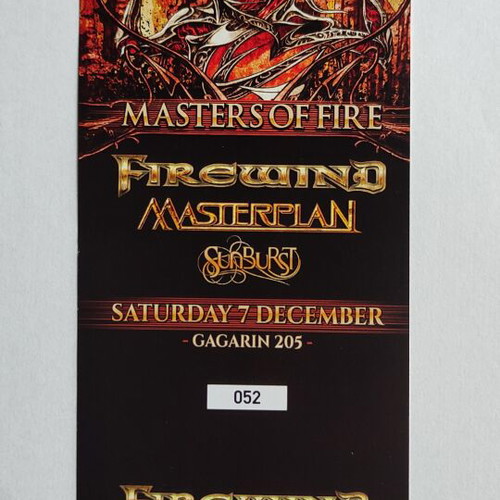 Firewind and Masterplan concert ticket like new, 7/12/2024