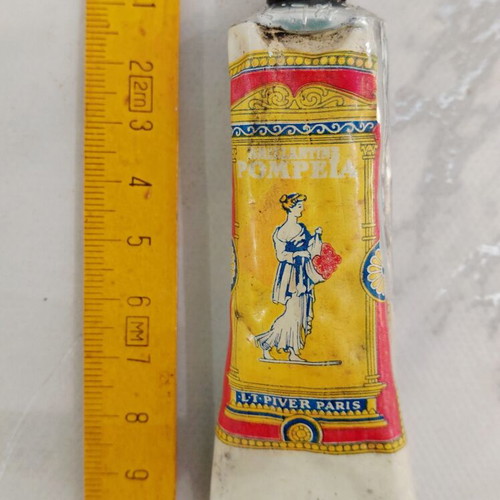 Vintage L.T. Piver French Hair Brilliantine Tube used, 1950s