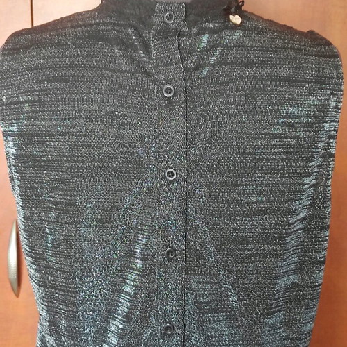 Lynne evening blouse like new with lace and lurex details