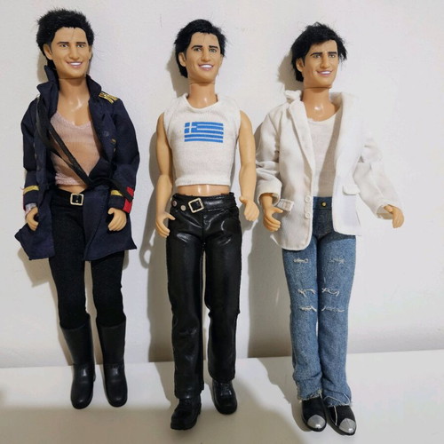 Sakis Rouvas collectible dolls used, set of 3
