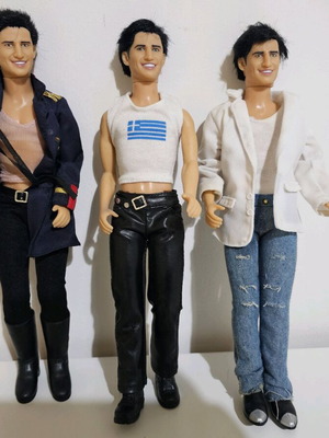 Sakis Rouvas collectible dolls used, set of 3