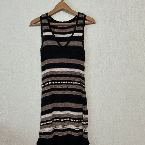 Karen Millen knitted beach dress, size M, cotton and acrylic