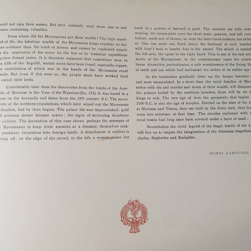 Mycenae album with 12 color plates used, lithographs