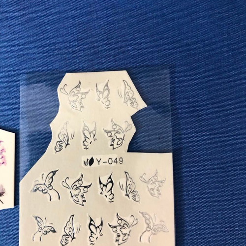 Water Nail Stickers Set of 6 used, full nail