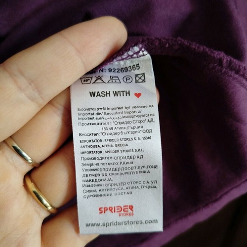 Cotton stretch Soul Rebel blouse by Sprinter in purple, size Large like new