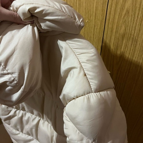 Beige jacket used, size S, for cold weather