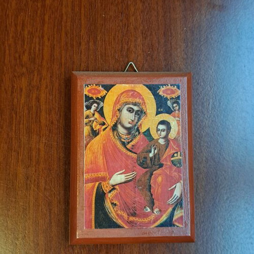 Religious icons, set of 16, various sizes and materials