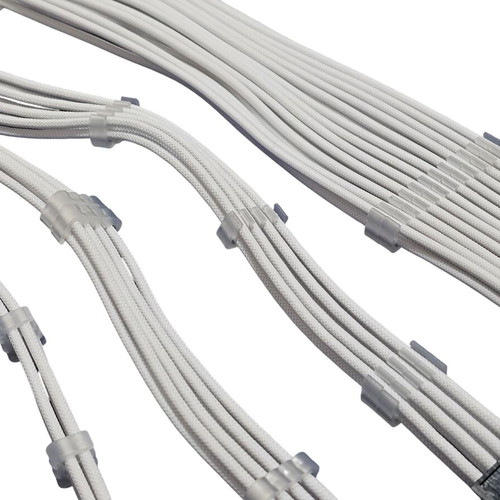 Fabric extension cable kit for PC white 30cm new