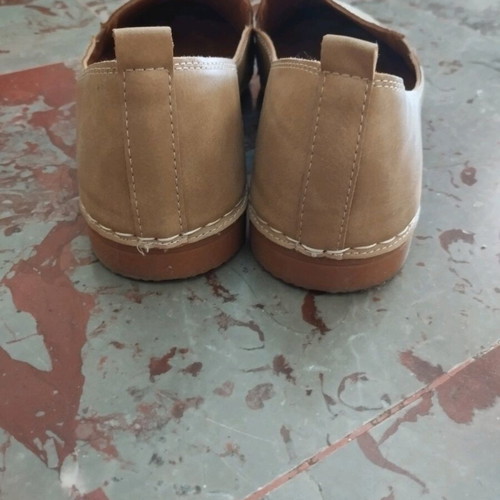 Women's flat shoes like new, size 38, beige and brown