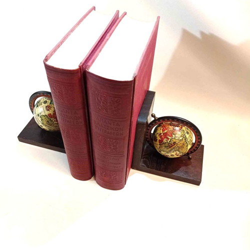 Esso PAPPAS advertising globe bookends