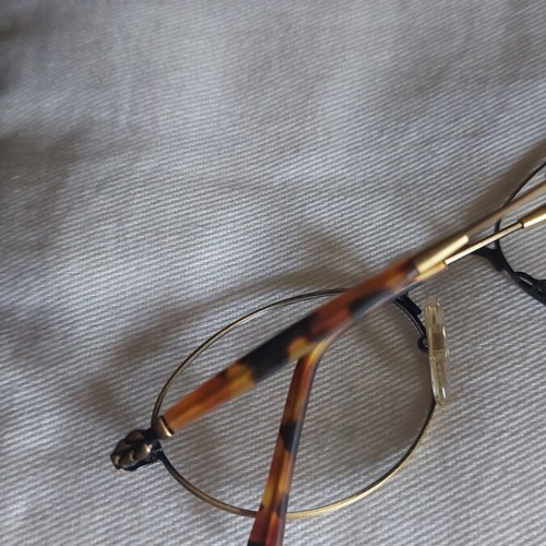 Vintage Nazareno Corsini eyeglass frame like new, brown and gold