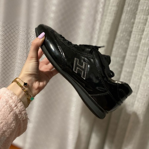 Hogan athletic shoes size 36.5 like new, black and gray patent leather