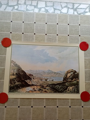 Decorative engraving of Nafplio during the Revolution, new
