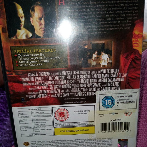 Dominion The Exorcist DVD like new, thriller horror, subbed