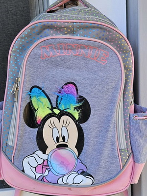 School bag used for girls with Minnie