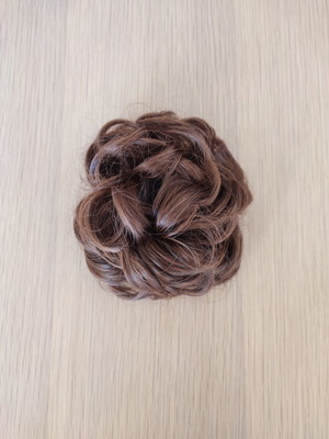 Chignon bun hairpiece light brown with warm undertones like new