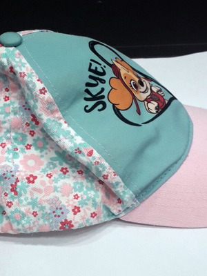 Skye Paw Patrol kids cap, pink and turquoise, size 53