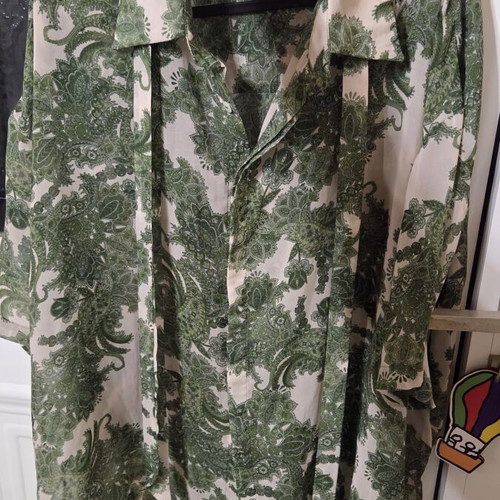 Vassia Kostara shirt one size, like new, green beige