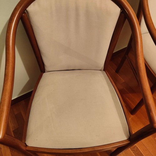 Fabric chairs like new, wooden, set of 2