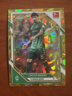 Topps Chrome Cameron Puertas Bundesliga card like new